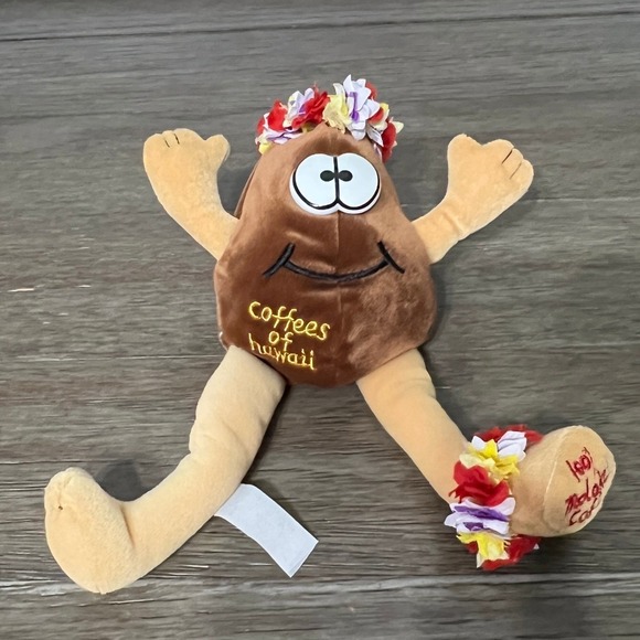 Hawaiian Coffee Bean Other - Hawaiian Coffee Bean Plush Toy 100% Moloka'i Coffee Hawaii Leis Flower Accents